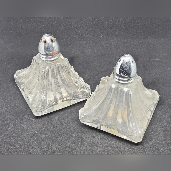 I Rice salt pepper shakers, crystal salt pepper set, salt pepper set, kitchen - Picture 2 of 4